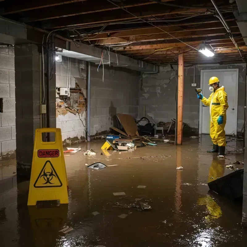 Flooded Basement Electrical Hazard in Westerleigh, NY Property